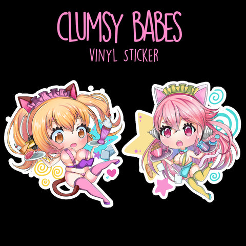 Clumsy Babes Vinyl stickers